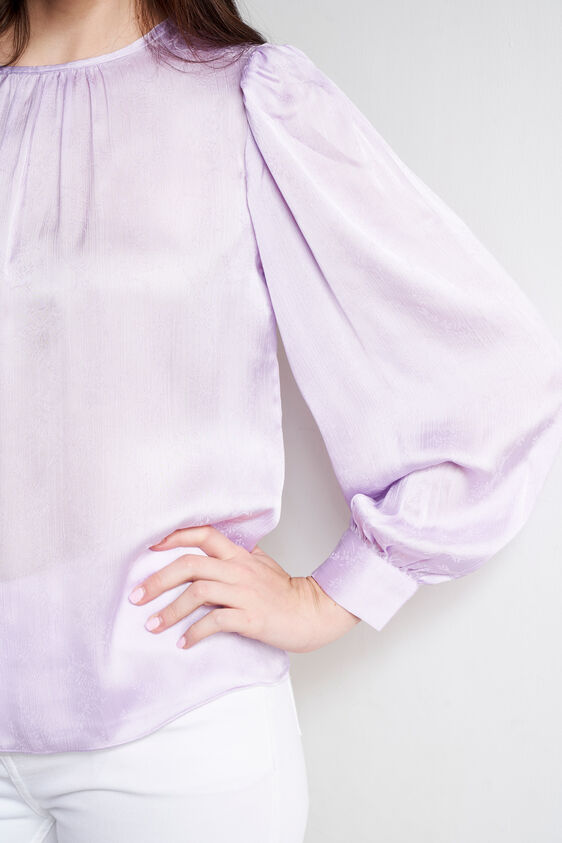 Lilac Satin Top, Lilac, image 5